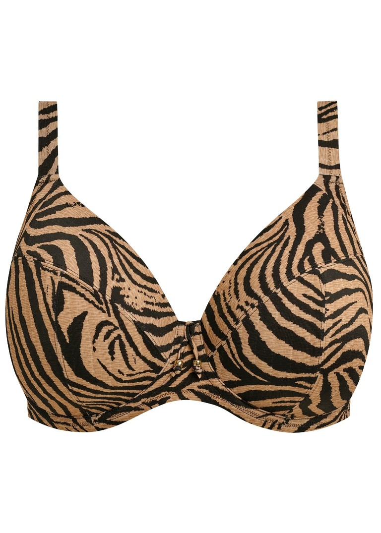 Biustonosz kąpielowy Elomi Swim TORTOLI BAY ES803702NAL Uw Plunge Bikini Top Natural