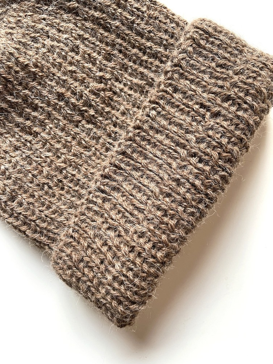 KIARA Alpaca Beanie 100% Alpaca 607 Brown
