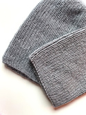 AUREA – ręcznie robiona cienka czapka beanie merino + moher i jedwab 19/10 Szary