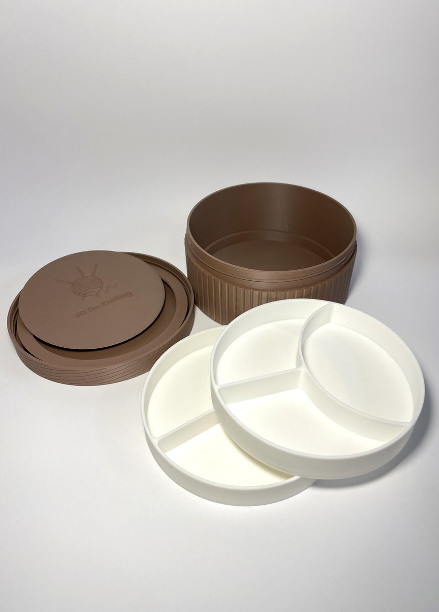 Okrągłe pudełko organizer na drobiazgi Mleczna czekolada Duży