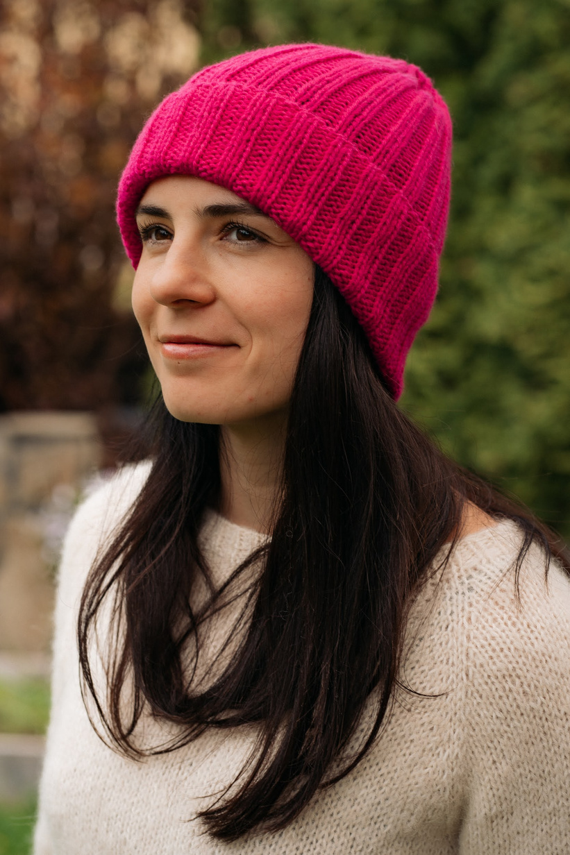 MARLA Kaschmirmütze mit Umschlag 100% 711 Sakura