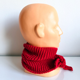 Słodki szalik, apaszka baby merino Nitkowe Love 16 Czerwony