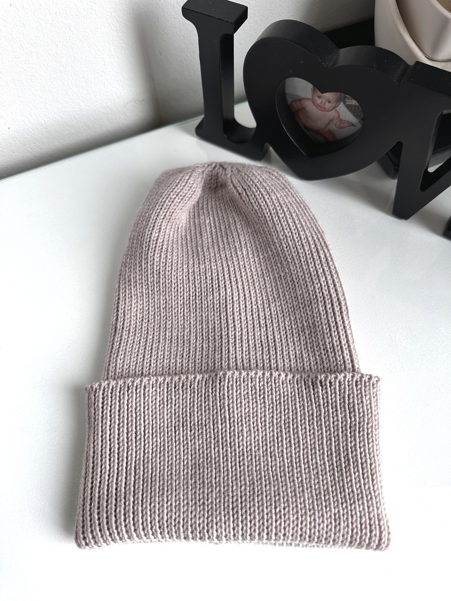 VARELLA – czapka beanie z wełny merino 100% Baby Merino 23 Jasny Beż jesienno-zimowa