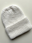 KIARA Turn-Up Beanie 100% Alpaca 101 White