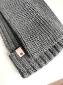 NANA Beanie-Mütze aus Baby-Merinowolle 20 Dunkelgrau handgemacht