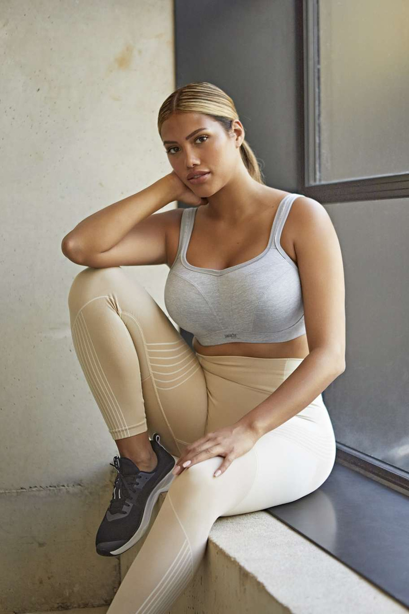 Biustonosz sportowy Panache Sport POWER 5021 z fiszbinami Grey Marl