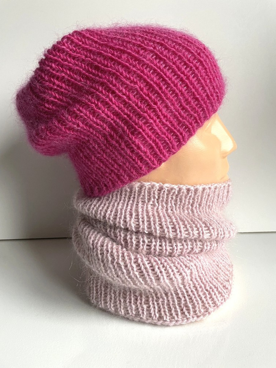 Ręcznie robiony KOMIN AUREA 100% Baby Merino plus moher - WYBIERZ KOLOR