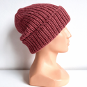 KIARA Mütze mit Umschlag 100% Alpaka 9040 ostrokrzew Damen/Herren Winter