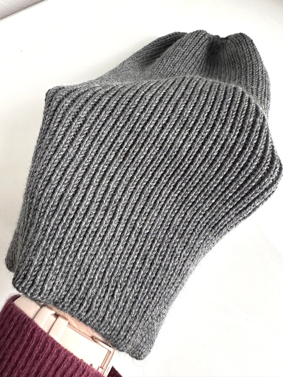 VARELLA Beanie-Mütze aus Merinowolle 100% Baby Merino 20 Dunkelgrau