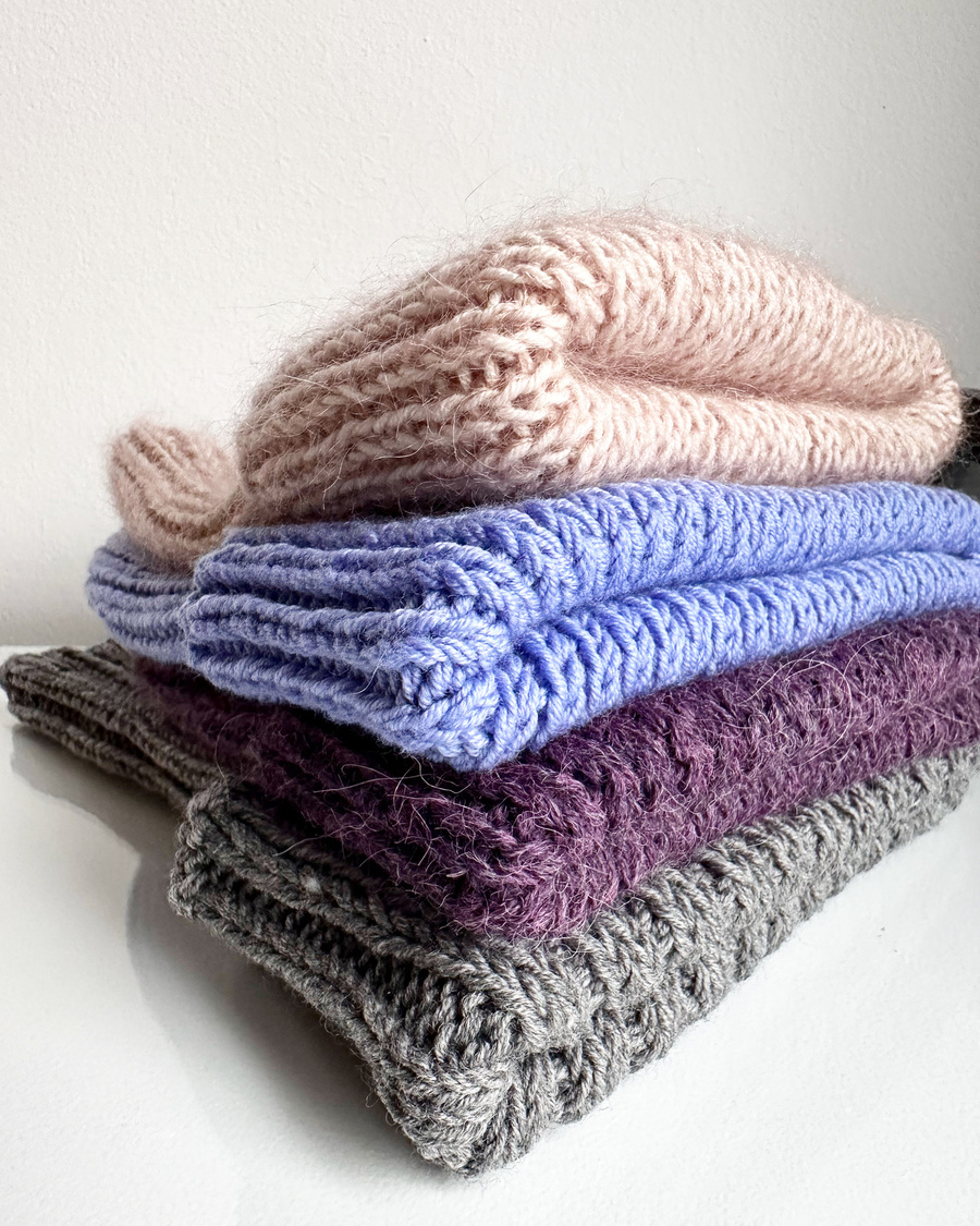 AUREA – ręcznie robiona czapka beanie baby merino + moher i jedwab damska 59/41 Pszeniczny