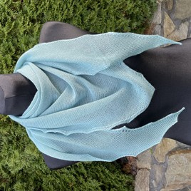 Chusta gładka, symetryczna, 50% Jedwab 50% Merynos Mięta