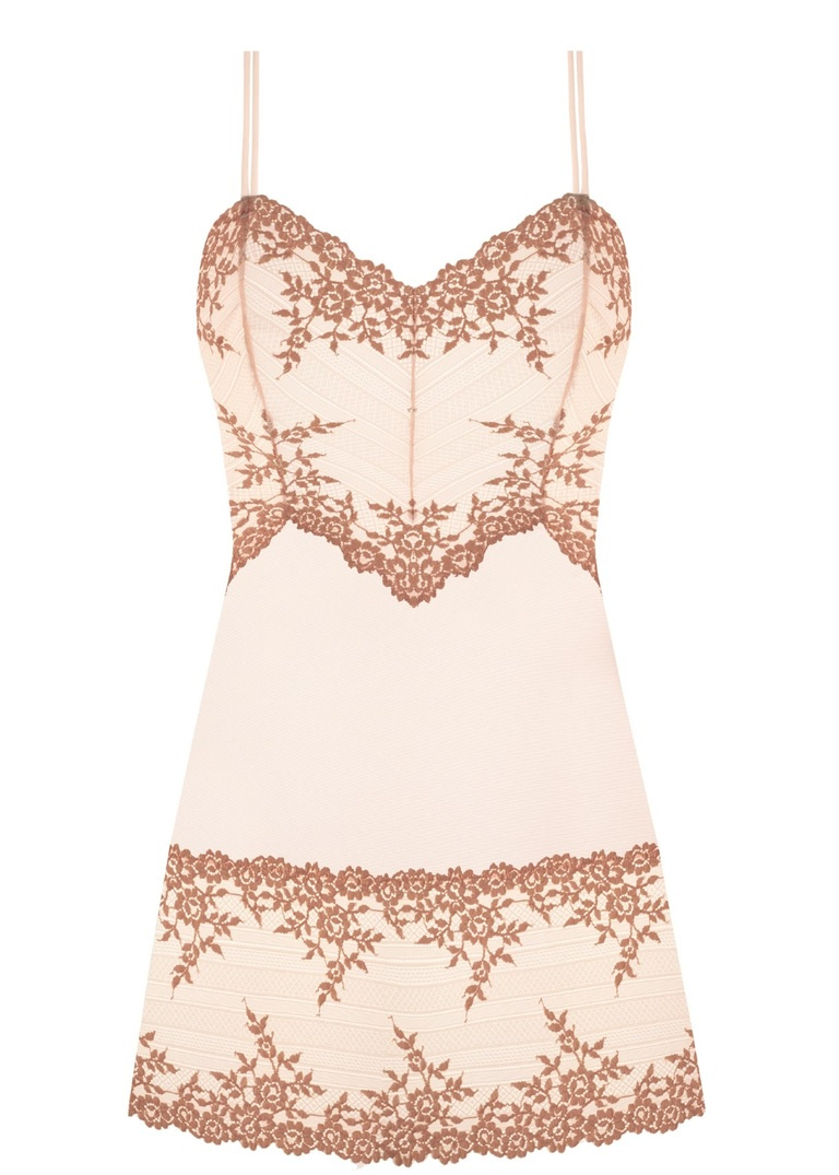 Koszulka nocna Wacoal EMBRACE LACE WA814191688 Chemise Angel Wing/rose Dust
