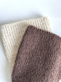 Handmade women's hat AUREA 100% Baby Merino plus mohair and silk 52/15 Dessert chocolate