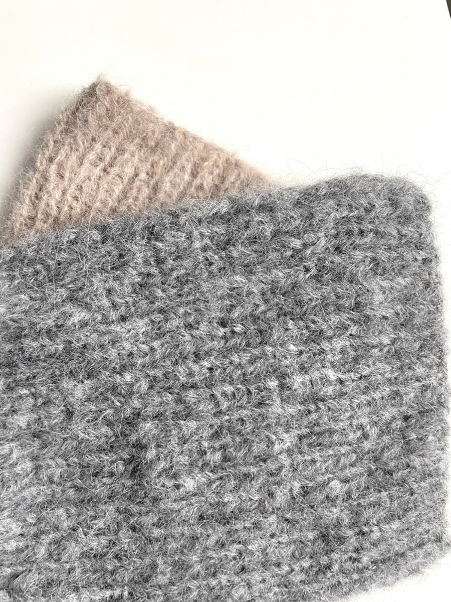 WATA CUKROWA Women's Alpaca and Merino Wool Beanie 04 Grey