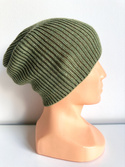 VARELLA Beanie-Mütze aus 100% Baby-Merinowolle 38 Oliv Übergangsmütze