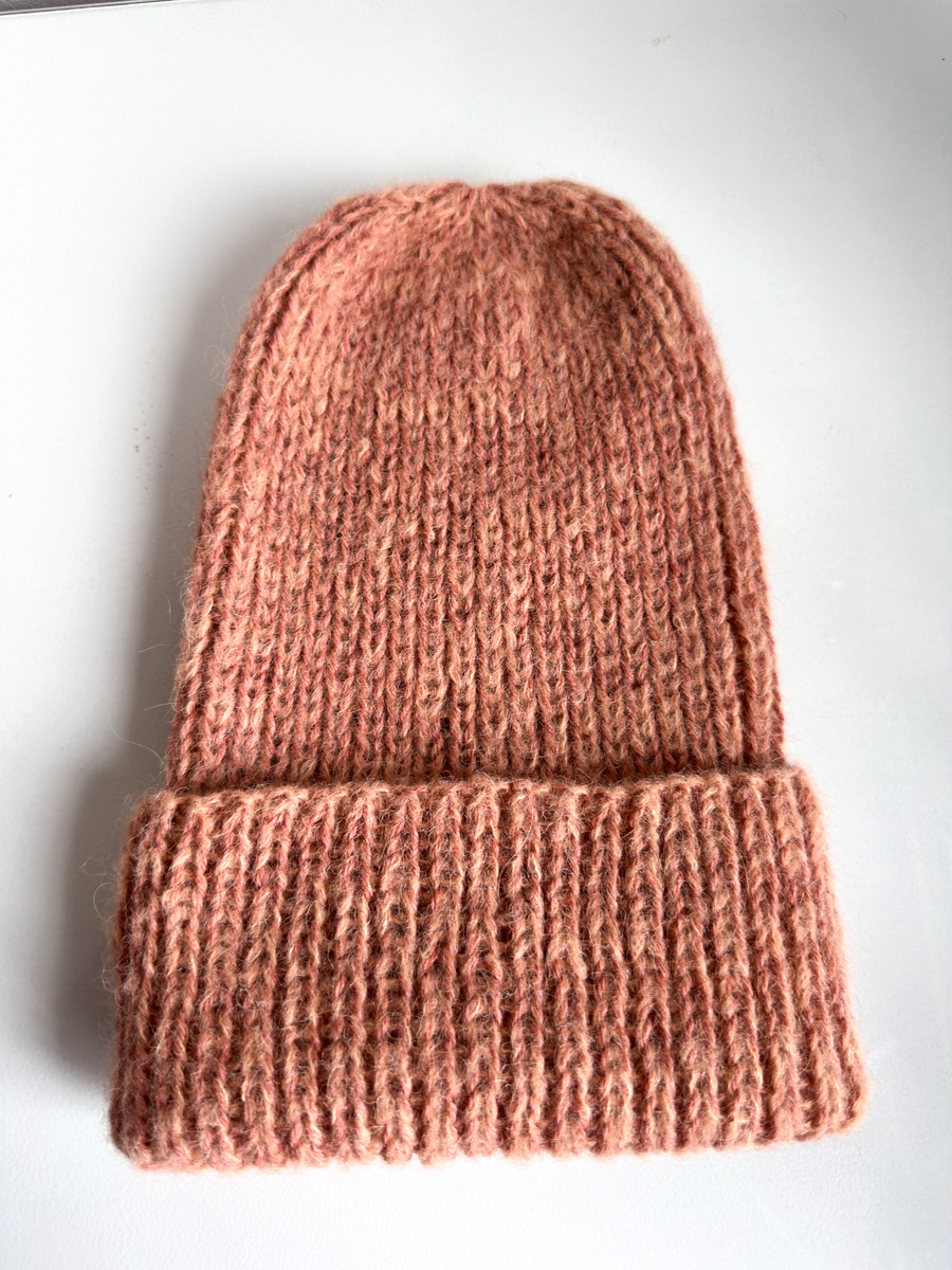 MORGANA – ręcznie robiona czapka damska alpaka + jedwab 9026/37 Blush