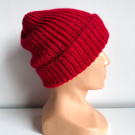 KIARA Turn-Up Beanie 100% Alpaca 3620 Red