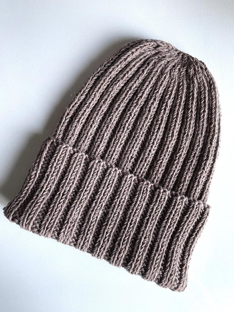 HELLI – czapka zimowa merino beanie 100% baby merino 17 Beż, ręcznie robiona