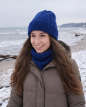 ELARA Mütze mit Umschlag aus Kaschmir mit Seide 728 Vela Nitkowe Love