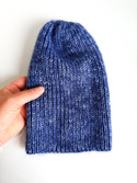ALURA – czapka merino z moherem i jedwabiem zimowa 30 Prażony Migdał damska/dziecięca