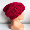 MORGANA – czapka damska handmade alpaka + merynos 3620/07 Czerwony