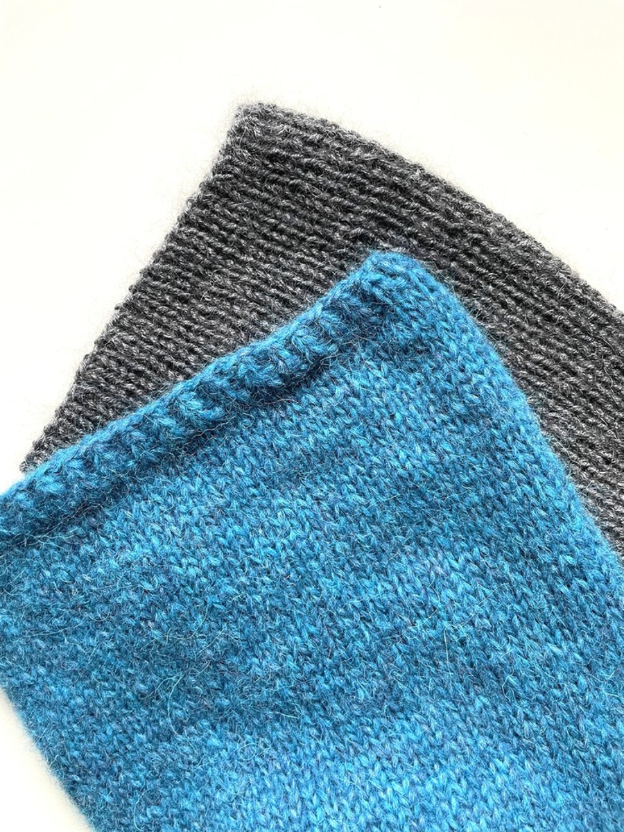 CHMURKA – czapka beanie z alpaki damska 11 zielono niebieski