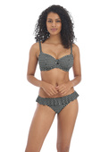 KOMPLET - Strój kąpielowy dwuczęściowy Freya Swim CHECK IN Monochrome - wybierz fason i rozmiar (28G, 28GG, 30D, 32F, 32FF, 32H, 32J, 34E, 34F, 34J, 36G)