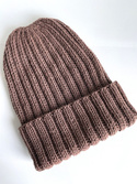 HELLI – czapka zimowa merino wywijana 52 Czekolada, unisex
