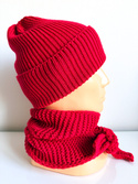 VARELLA – czapka zimowa merino beanie 100% baby merino 16 czerwony