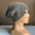 JONA– czapka z alpaki damska 100% alpaka 517 średni szary beanie zimowa