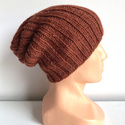 LAURIN – czapka z alpaki 100% beanie 9025 orzechowy damska/męska zimowa