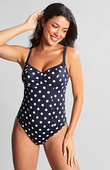 Strój kąpielowy jednoczęściowy Panache ANYA RIVA SPOT SW1450 Balconnet Swimsuit Navy/Vanilla