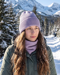VARELLA Mütze aus Baby-Merinowolle 60 Lawendowy Szron Winter