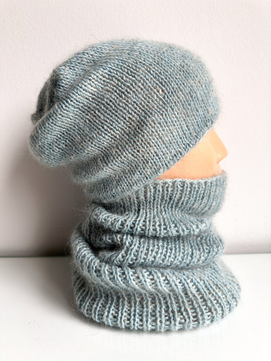 Ręcznie robiony KOMIN AUREA 100% Baby Merino plus moher i jedwab - WYBIERZ KOLOR