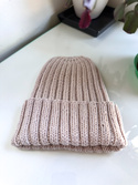 HELLI – czapka merino wywijana 100% baby merino 59 pszeniczny beżowy