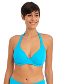 Biustonosz kąpielowy Freya JEWEL COVE AS7232PRQ Uw Halter Bikini Top Plain Turquoise