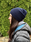 NANA – czapka beanie z wełny merino 100% Baby Merino 13 Granatowy