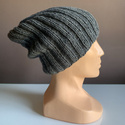 HELLI – czapka beanie z wełny baby merino 20 Ciemny szary zimowa unisex