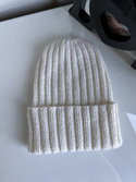 HELLI – czapka merino wywijana 100% Baby Merino 01 biały, jesienno-zimowa unisex