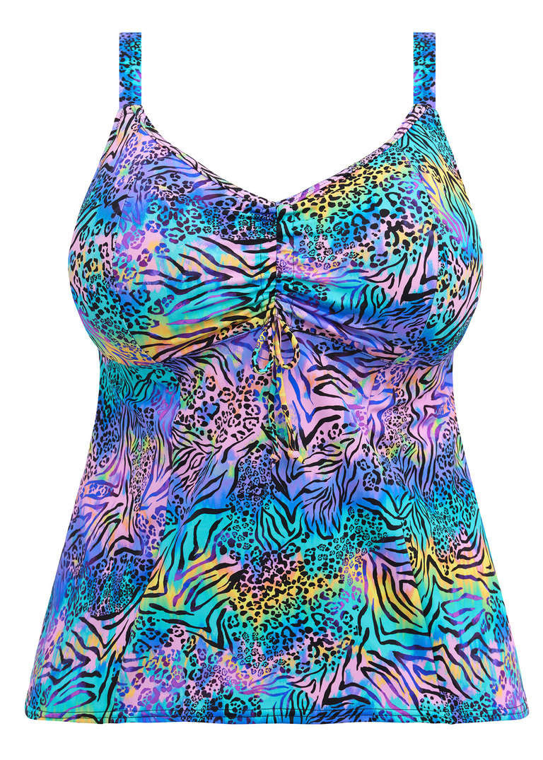 Koszulka kąpielowa Elomi Swim ELECTRIC SAVANNAH ES800761ZEA Non Wired Moulded Tankini Top Zebra