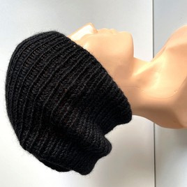 KIARA Handmade Alpaca Beanie 100% 8903 Black