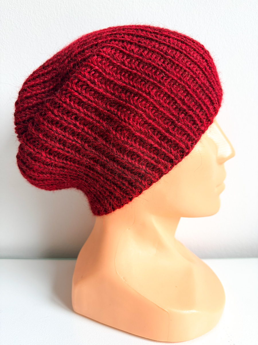 KIARA Mütze aus 100% Alpaka 3650 Bordeaux