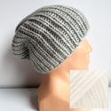 JANKA – gruba czapka wełniana beanie damska Nitkowe Love 01 Ecru