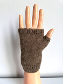 Wełniane Mitenki 100% Alpaka 607 Brąz