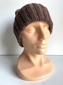 HELLI – czapka zimowa merino wywijana 52 Czekolada, unisex