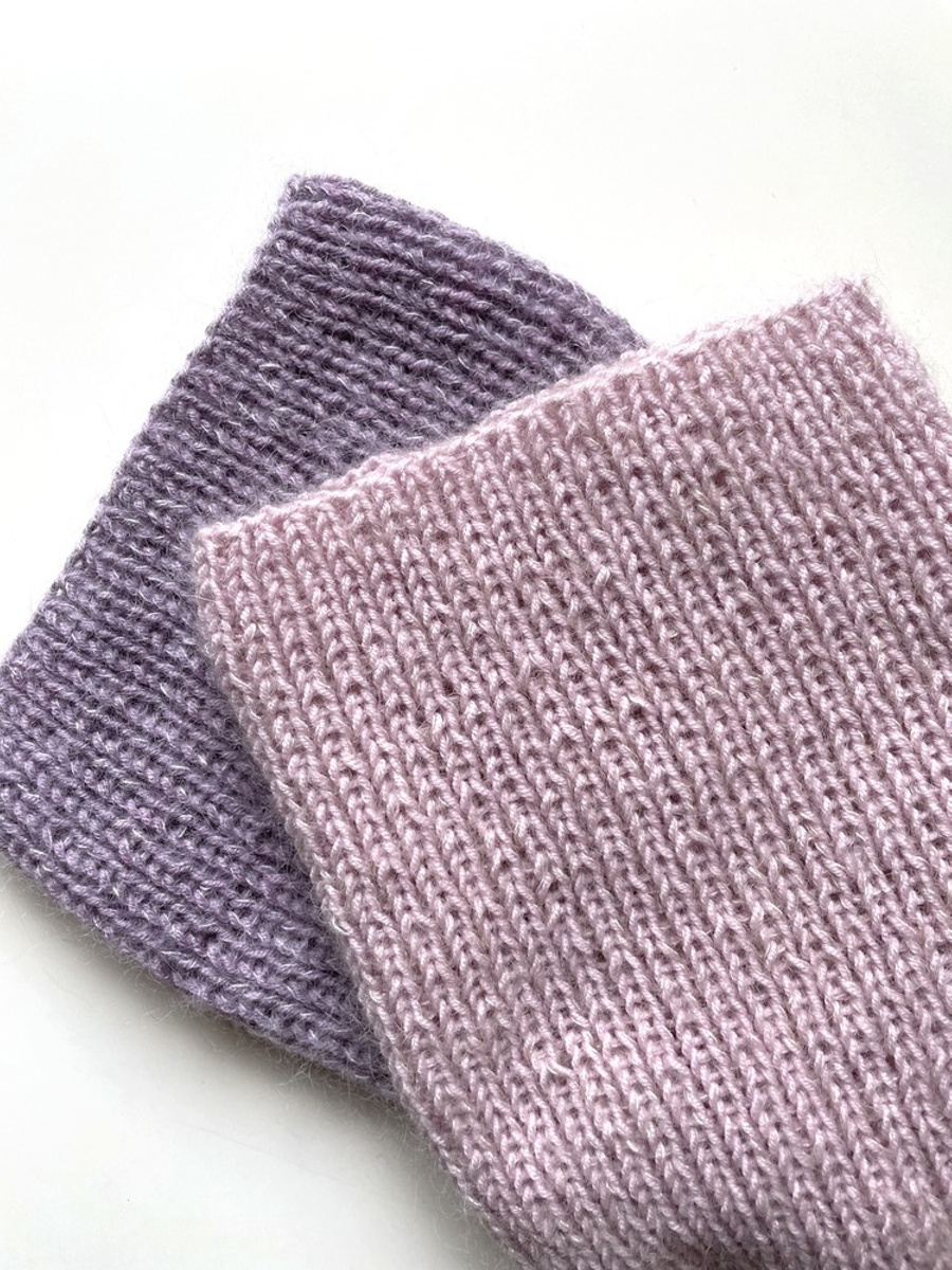 Handmade women's hat AUREA 100% Baby Merino plus mohair and silk 54/40 Powder Pink
