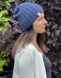 LAURIN – czapka z alpaki 100% damska beanie 6360 Nocne niebo zimowa