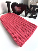 LAURIN – czapka z alpaki 100% beanie 9022 koralowy, jesień–zima