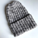 HELLI – czapka merino wywijana szara unisex