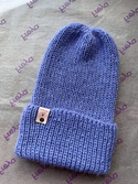 AUREA – ręcznie robiona czapka beanie baby merino + moher i jedwab damska dziecięca 25/11 Lawenda